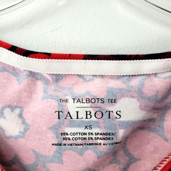 TALBOTS floral 3/4 sleeve boatneck tee - Picture 3 of 5